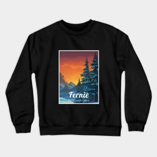 Fernie British Columbia Canada ski Crewneck Sweatshirt